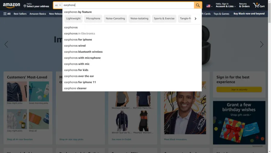 Visual example for 2. See what Amazon suggests