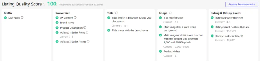 Listing Quality Score