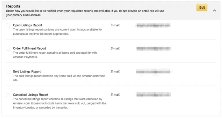 Visual example for On your Seller Central go to Settings -> Notifications Preferences