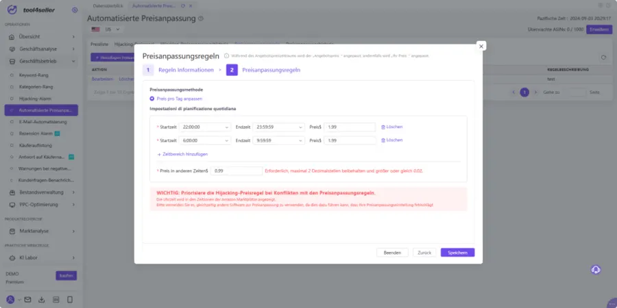 Visual example for Automatisierte Preisanpassung erhöht die Gewinnmargen weiter