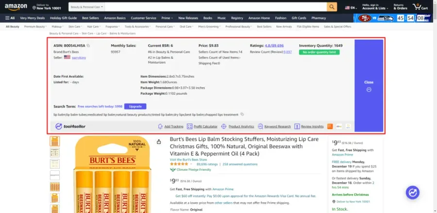 Visual example for Tool4seller Extension Key Features