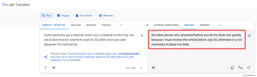 email translation