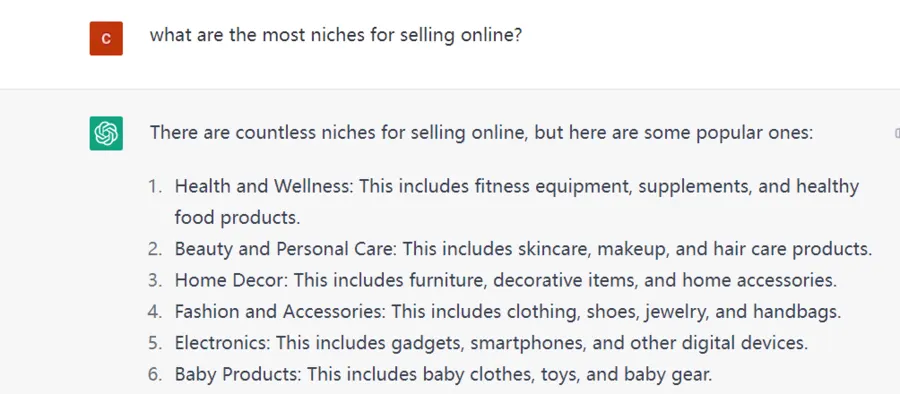 Visual example for Find profitable product ideas