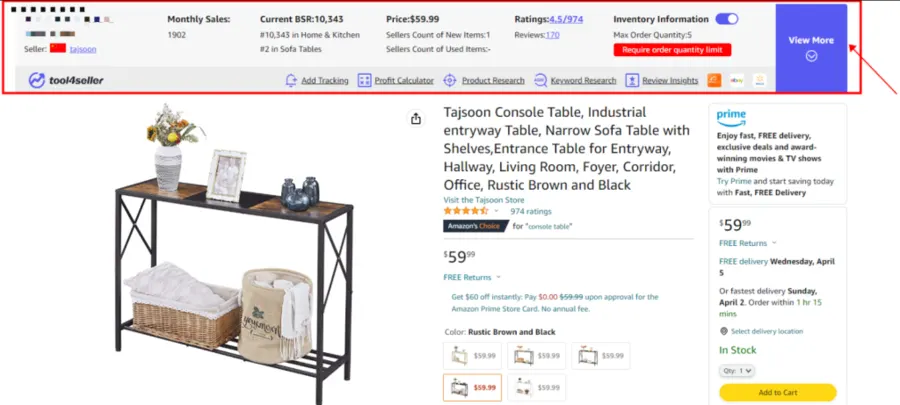 Visual example for Find profitable product ideas