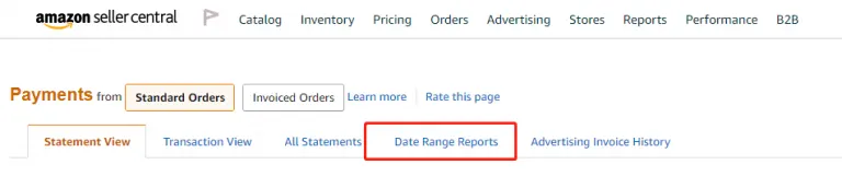 Visual example for Step 1: Click [ Payments ] under [ Reports ] Step 2:Click [ Date Range Reports ] Step 3:Click [.