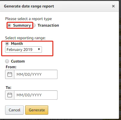 Visual example for Step 1: Click [ Payments ] under [ Reports ] Step 2:Click [ Date Range Reports ] Step 3:Click [.