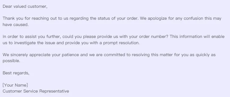 Visual example for Provide Good Customer Service