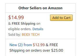 Visual example for If one product has other sellers under the listing, then the most direct path for buyers is to.