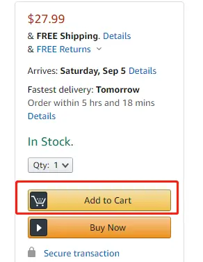 Visual example for What is the Amazon Buy Box.