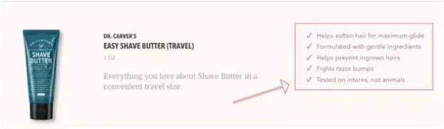 Visual example for 05 Dollar Shave Club- a vendor of beauty products