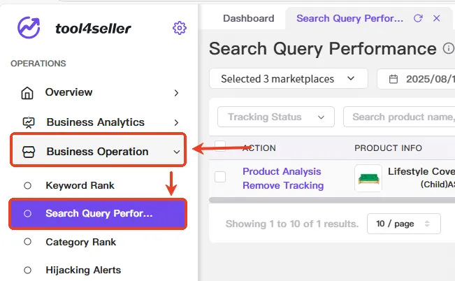Visual example for How to Analyze the Search Query Performance Report Efficiently