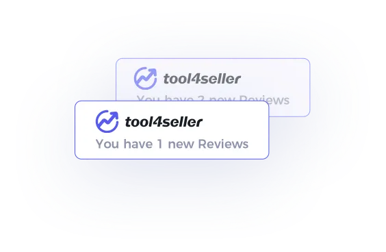 Reviews alert panel inside Tool4seller