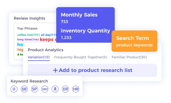 Chrome extension bridge for Amazon product research