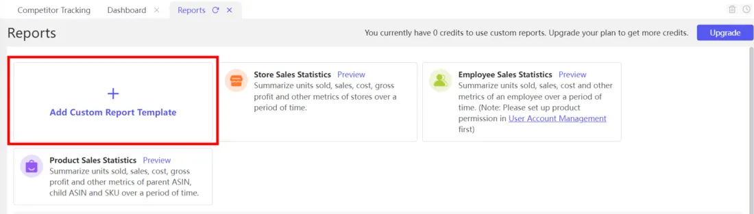 Amazon Report Template