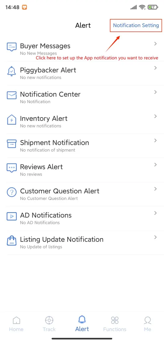 Tool4seller screenshot for 2. How to customize the app alerts and never miss the important updates of your Amazon business.