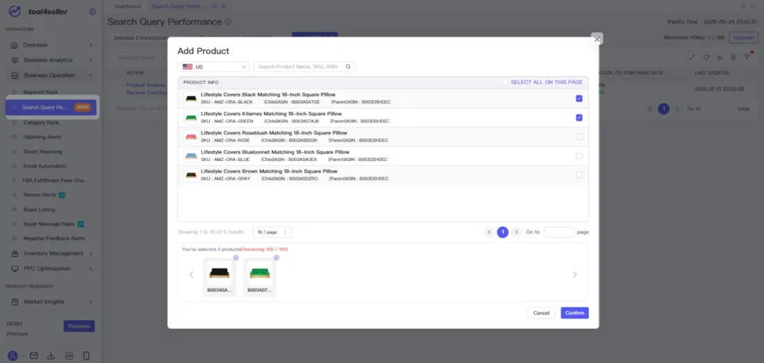 Tool4seller screenshot for Using the Feature