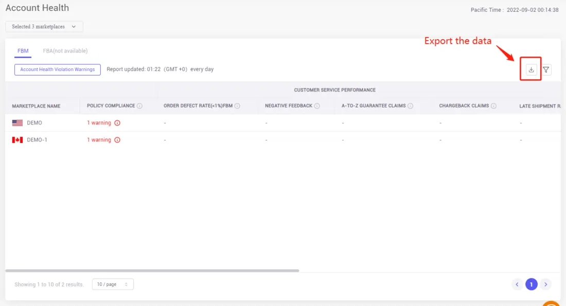 Tool4seller screenshot for On-time Delivery Rate (＞97%)