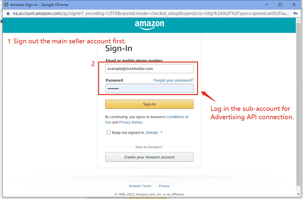 Tool4seller screenshot for 2. How to assign permissions to sub-seller account.
