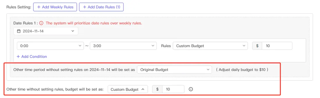 Tool4seller screenshot for Schedule Budget Adjustment