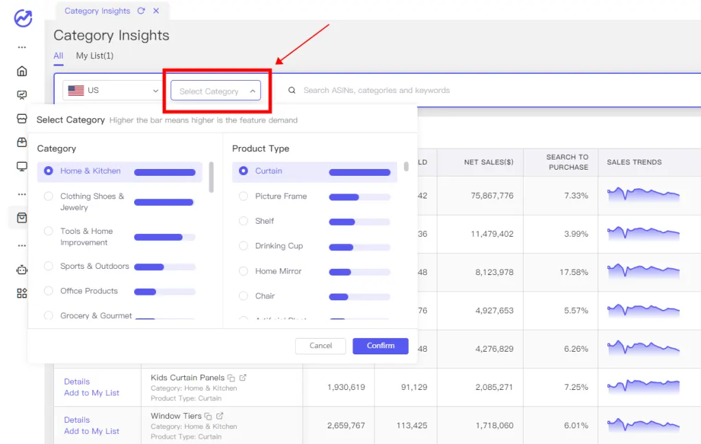 Tool4seller Select Category