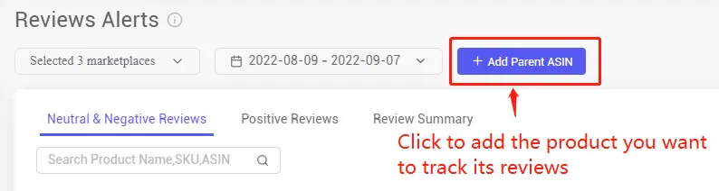 Tool4seller screenshot for 2. How to add a new product that is in sales and track its reviews.