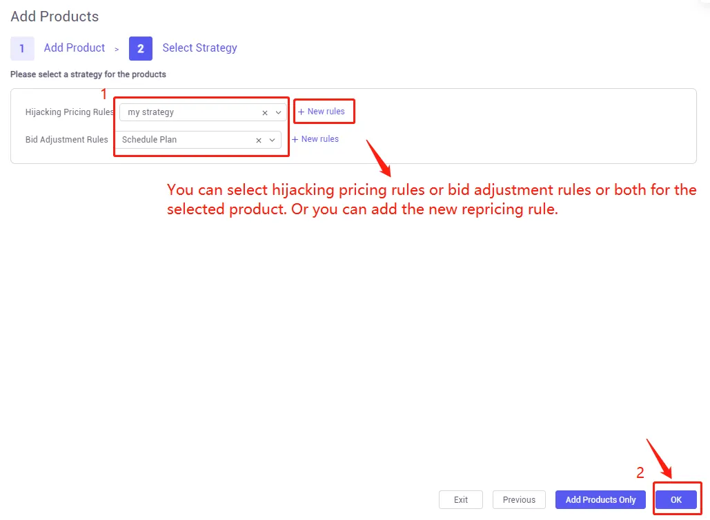 Tool4seller screenshot for 3. How to add the products to the smart repricing list and activate the repricing rules.