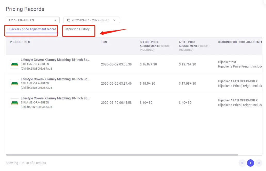 Tool4seller screenshot for 3. How to add the products to the smart repricing list and activate the repricing rules.