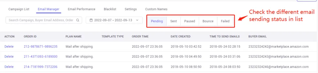 Tool4seller screenshot for 3. How use other features of email automation.