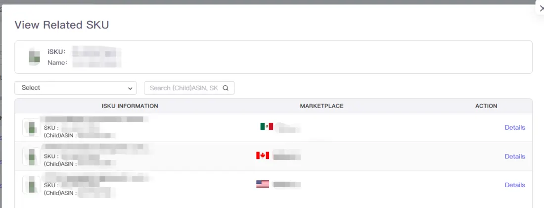 Tool4seller screenshot for 2.1 iSKU Dashboard.
