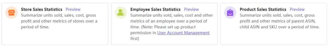 tool4seller interface showing Amazon Sales Statistics.