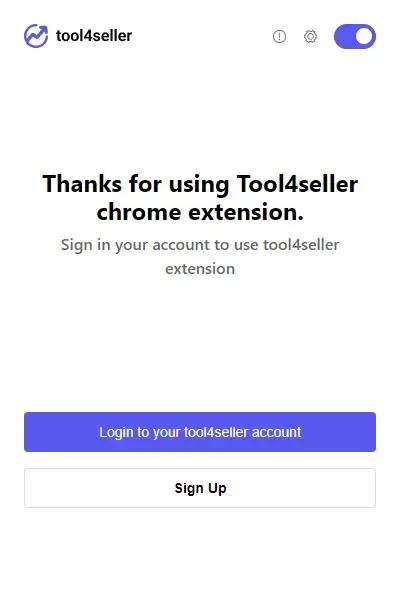 tool4seller interface showing Download tool4seller extension.