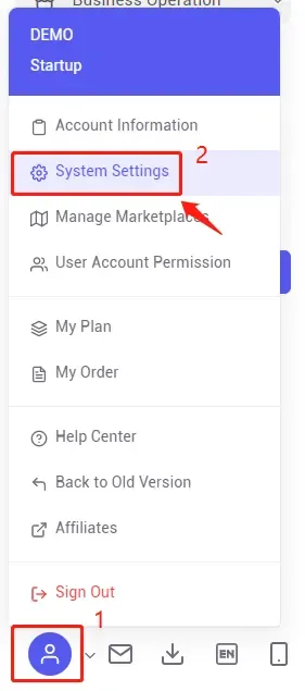tool4seller activate email to receive alerts for Amazon products interface showing account Information and Y Manage Marketp.