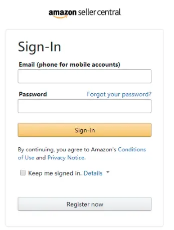 tool4seller add my exclusive tool4seller email address interface illustrating you are about to redirect to the Amazon Seller Central.