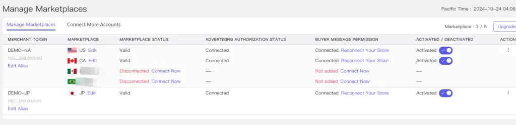 tool4seller add my exclusive tool4seller email address interface illustrating copy the Exclusive Email Address and add it to each marketplace associated with the Seller ID.