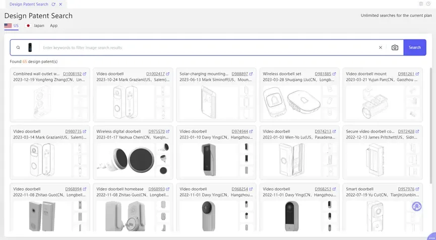 tool4seller avoid the risk of patent infringement with Design Patent Search interface showing design Patent Search Ox and Design Patent Search.
