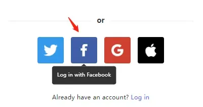 tool4seller register my tool4seller account interface illustrating or you can sign up with your Twitter / Facebook / Google & Apple ID accounts if you prefer.