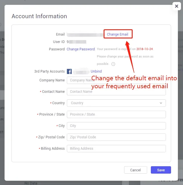 tool4seller register my tool4seller account interface showing account Information and User ID.