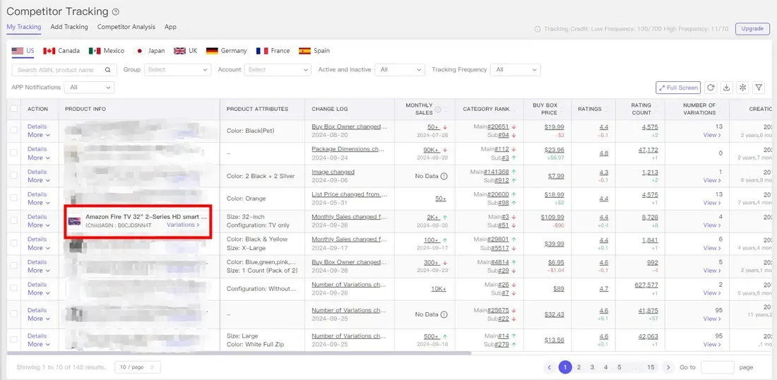 tool4seller Track Prices, BSR, and Rating Changes of Your Competitor with Competitor Tracking interface illustrating once the adding is confirmed, the product will be added to the "My Tracking" list.