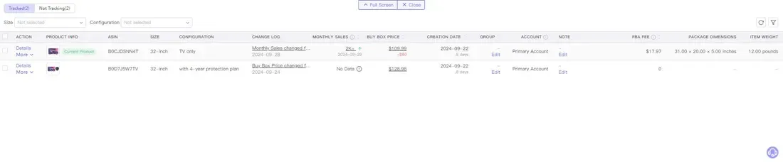 tool4seller Track Prices, BSR, and Rating Changes of Your Competitor with Competitor Tracking interface showing net acing) and on PRETO.