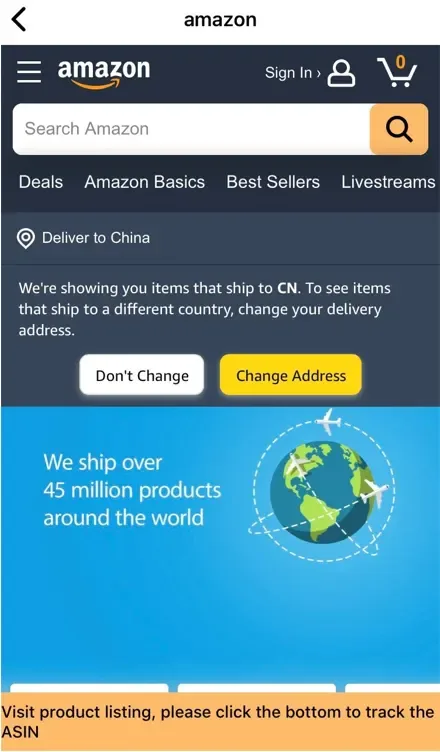 tool4seller Track Prices, BSR, and Rating Changes of Your Competitor with Competitor Tracking interface showing sign In> Q and Amazon Basics.