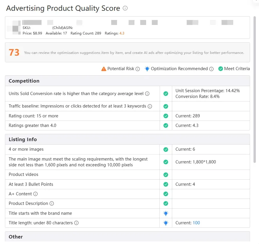 tool4seller use AI Ads Manager for automation interface illustrating after choosing the products you want to advertise.