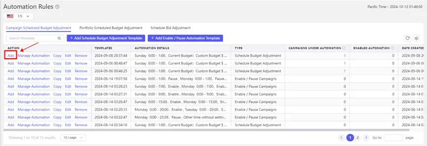 tool4seller use Automation Rules to streamline my PPC management interface showing automation Rules and amen Sc ct Aten.