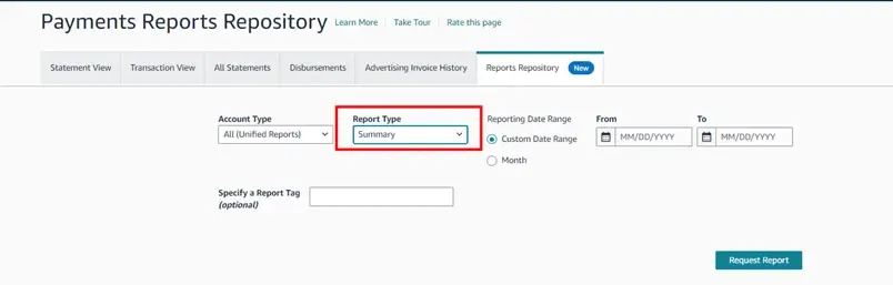 tool4seller use Financial Analytics to check my revenue and expenses interface showing payments Reports Repository tre mietox mem pive and statement ew.