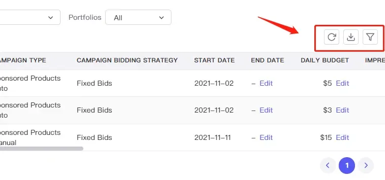tool4seller interface showing Tags and filters can help you sort out the campaigns you want to see, or you can click "Add.
