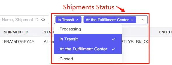 tool4seller interface showing You can check the delivery on the shipment or product dimensions and receive the updates.