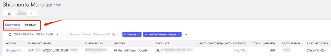 tool4seller use the Shipments Manager to track my packages interface illustrating you can check the delivery on the shipment or product dimensions and receive the updates immediately without opening.