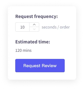 Request frequency screenshot in the bulk review request extension