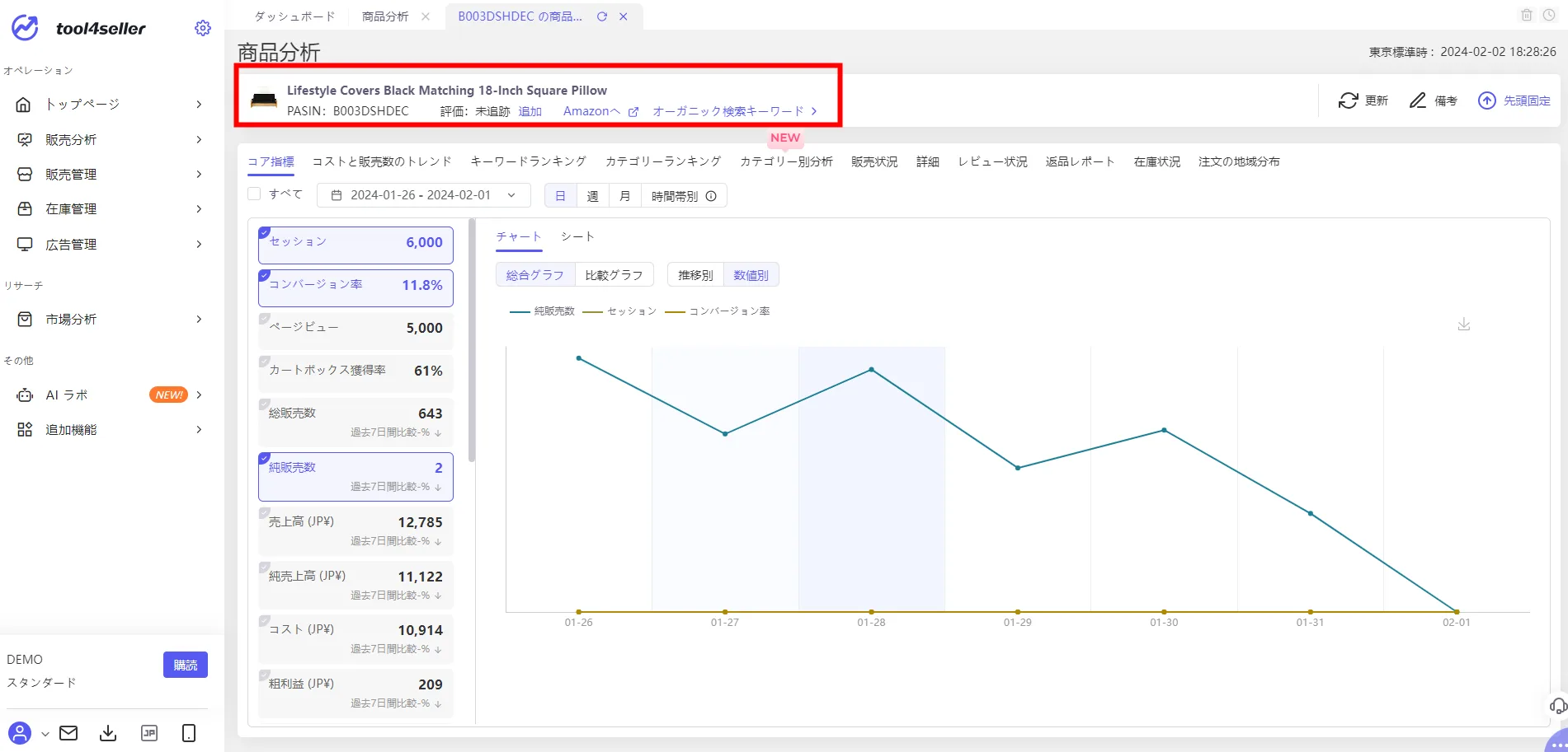 tool4seller 商品分析委細1