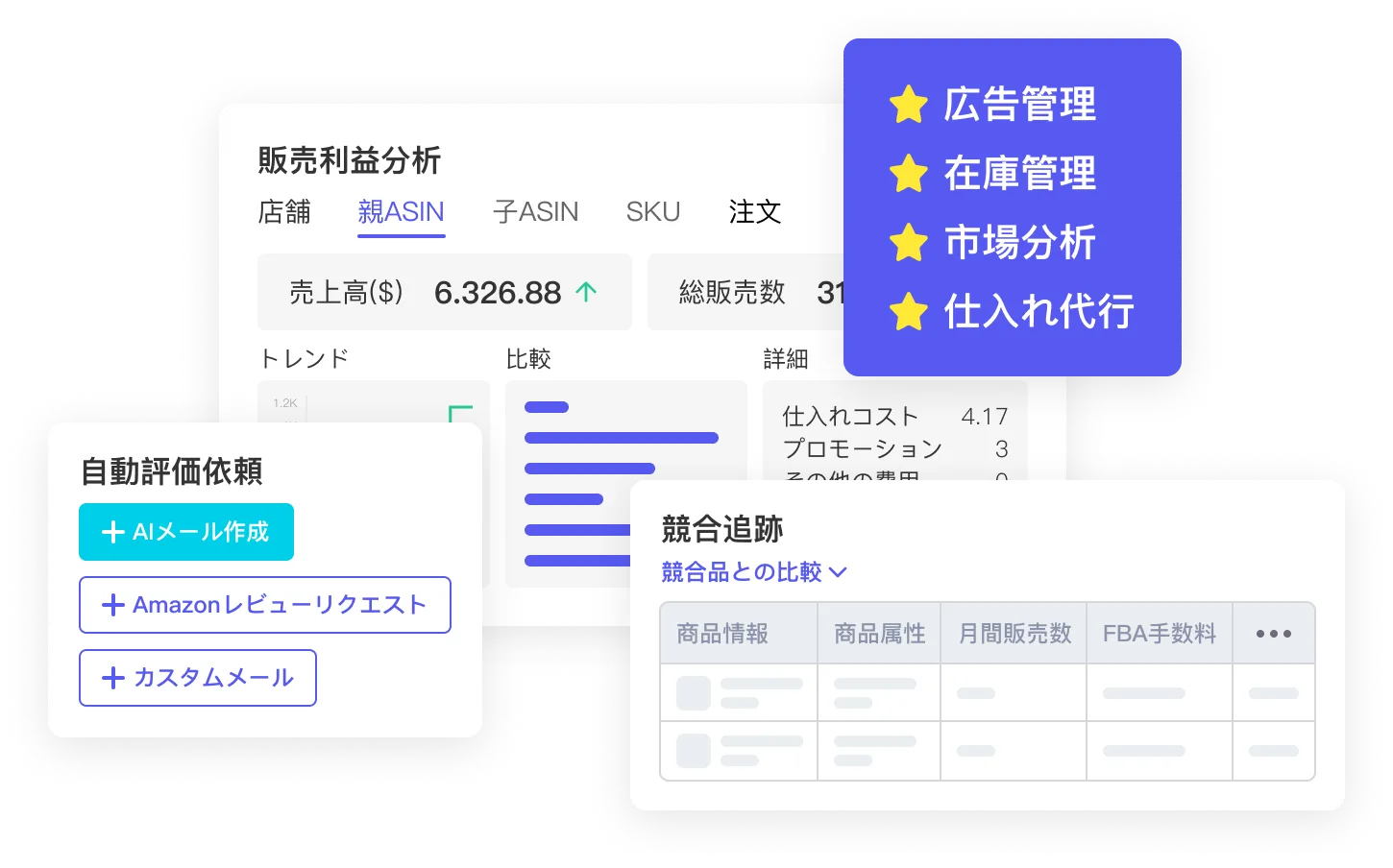 tool4seller 注目機能ダッシュボード